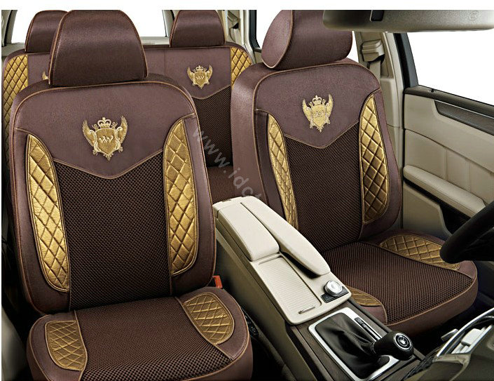 VV Lyocell mesh Custom Auto Car Seat Cover Set - Coffee