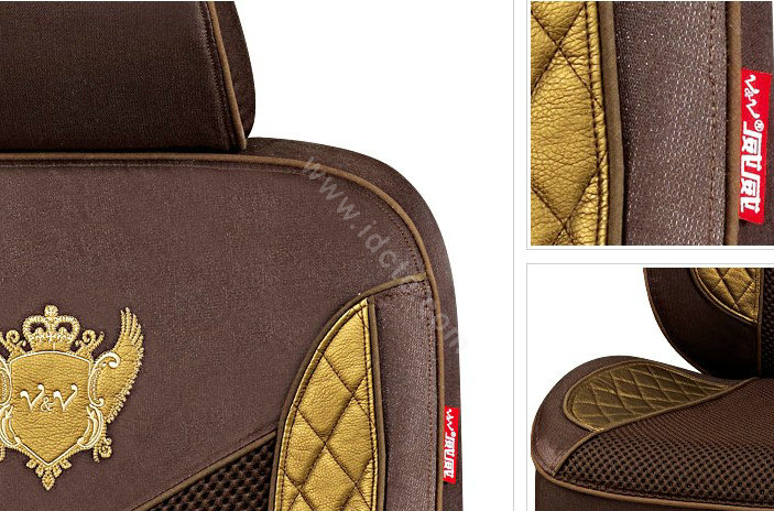 VV Lyocell mesh Custom Auto Car Seat Cover Set - Coffee