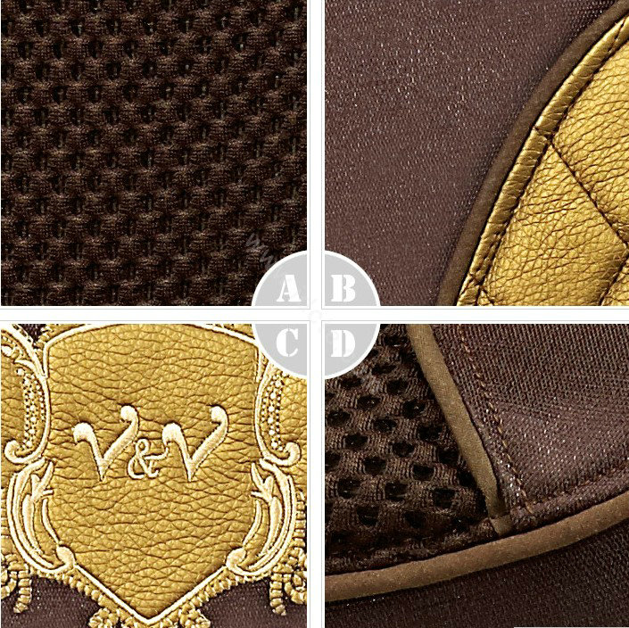 VV Lyocell mesh Custom Auto Car Seat Cover Set - Coffee