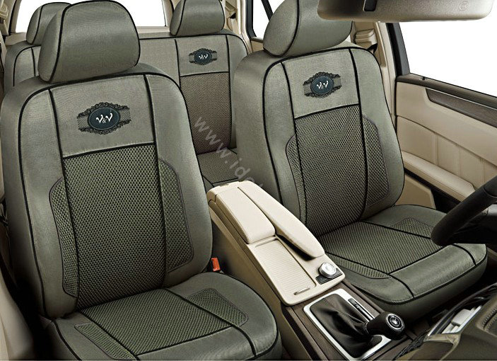 VV Lyocell mesh Custom Auto Car Seat Cover Set - Dark green