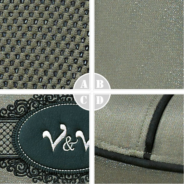 VV Lyocell mesh Custom Auto Car Seat Cover Set - Dark green