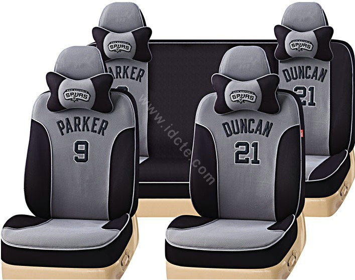 VV Sports mesh Custom Auto Car Seat Cover Set - Gray Black