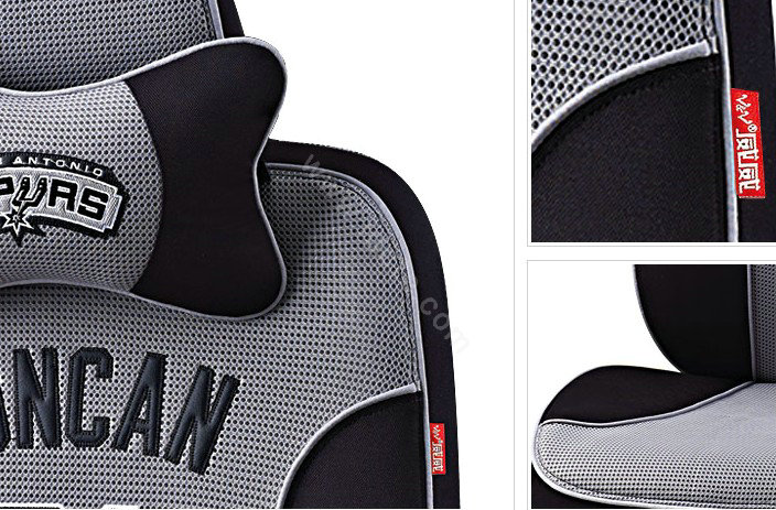 VV Sports mesh Custom Auto Car Seat Cover Set - Gray Black