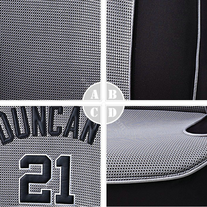 VV Sports mesh Custom Auto Car Seat Cover Set - Gray Black