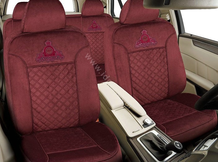 VV camel velvet Custom Auto Car Seat Cover Set - Red