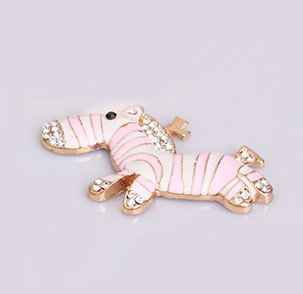 Horse Alloy Bling Metal Crystal DIY Phone Case Cover Deco Kit - Pink White