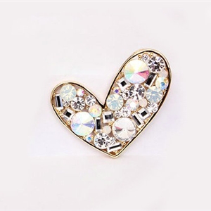 Lover Rhinestone Alloy Crystal Metal DIY Phone Case Cover Deco Kit - White