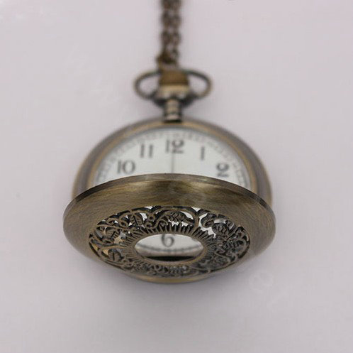 Retro Pattern Bronze Pocket Watch Alloy DIY Phone Case Cover Deco Kit