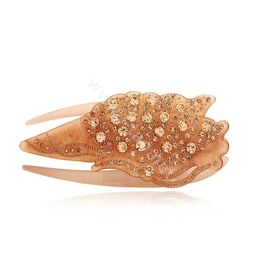 Hair Jewelry Rhinestone Crystal Ice cream Hairpin Hair Clip Claw Clamp - Champagne