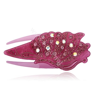 Hair Jewelry Rhinestone Crystal Ice cream Hairpin Hair Clip Claw Clamp - Purple