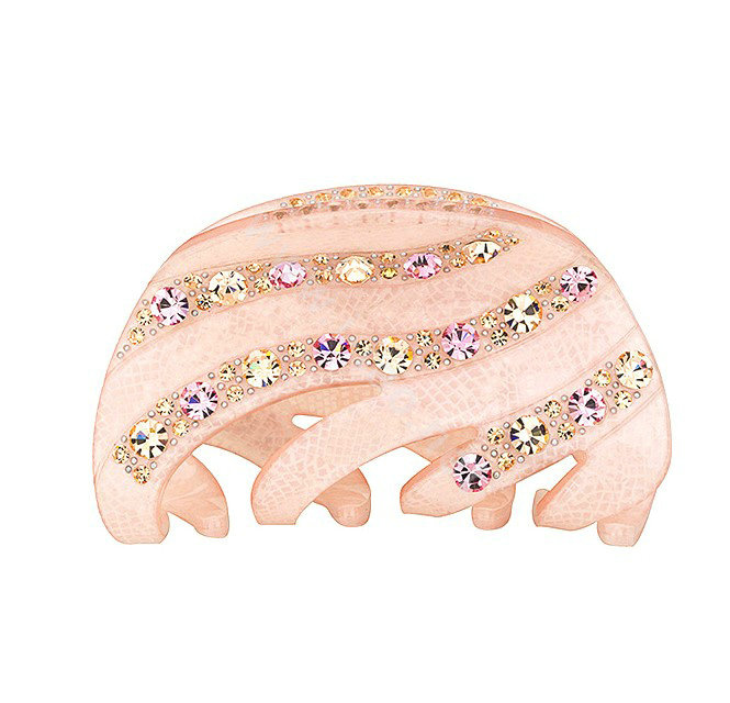 Hair Jewelry Sparkly Diamond Crystal Rhinestone Hair Clip Claw Clamp - Pink