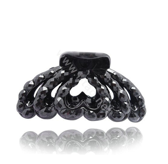 Sparkly Crystal Rhinestone Hair Clip Claw Clamp Hair Jewelry - Black
