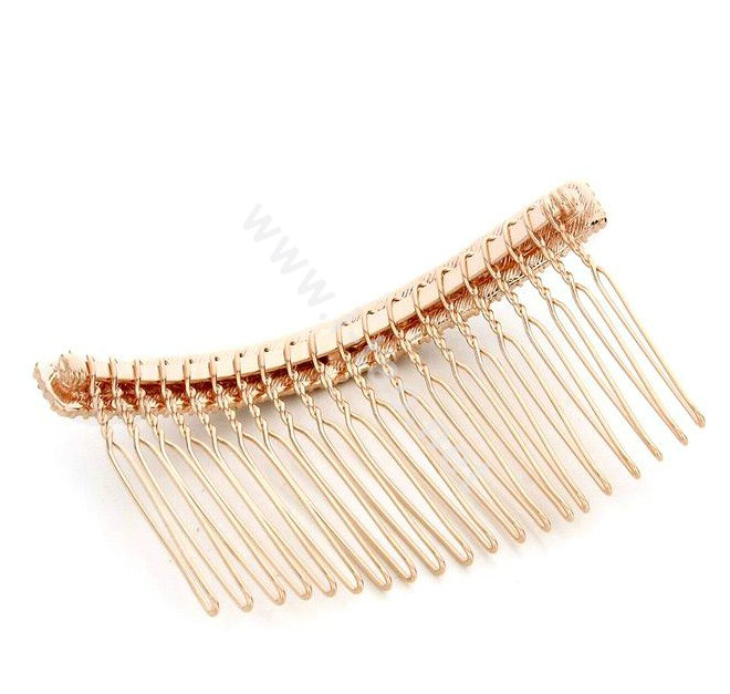 Hair Jewelry Crystal Rhinestone Metal Hair Pin Comb Clip - Multicolor