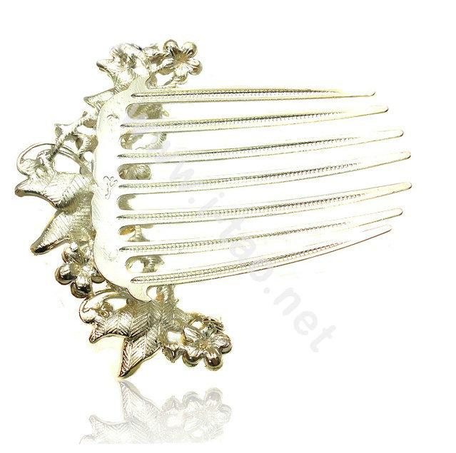 Elegant Hair Accessories Rhinestone Crystal Butterfly Alloy Hair Combs Clip - Blue
