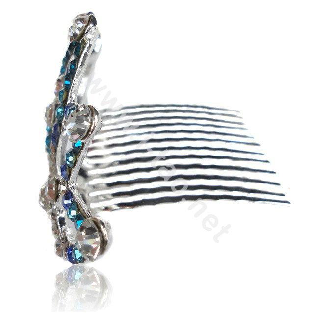 Hair Accessories Crystal Rhinestone Alloy Crown Hair Pin Clip Combs - Pink