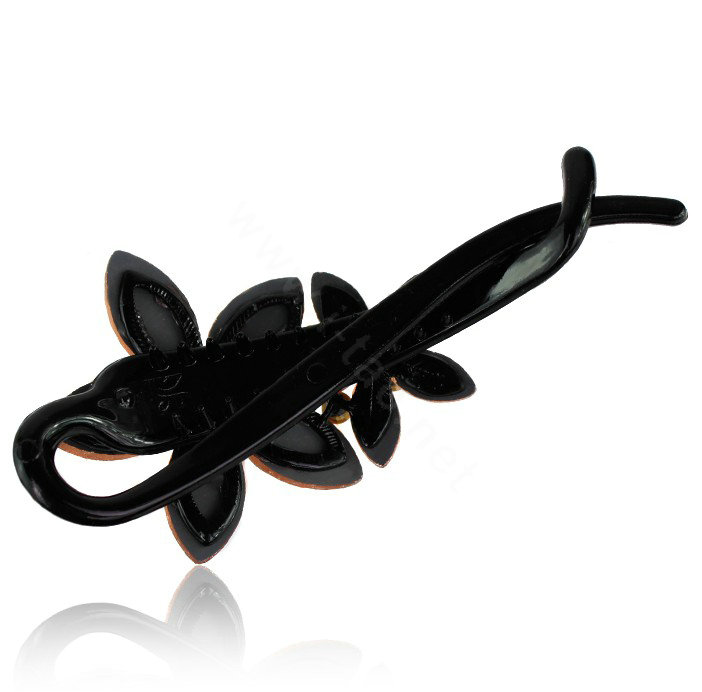Diamond Crystal Flower Twist Hair Clip Slide Clamp Hair Accessories - Multicolor