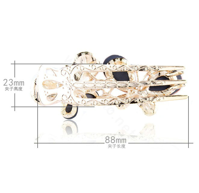 Bling Crystal Rhinestone Butterfly Hair Barrette Clip Metal Hairpin - Blue