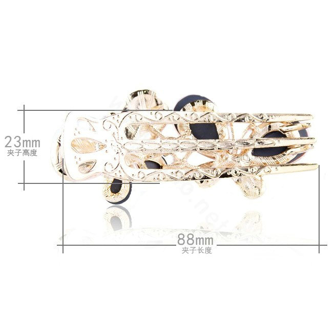 Bling Crystal Rhinestone Butterfly Hair Barrette Clip Metal Hairpin - Multicolor