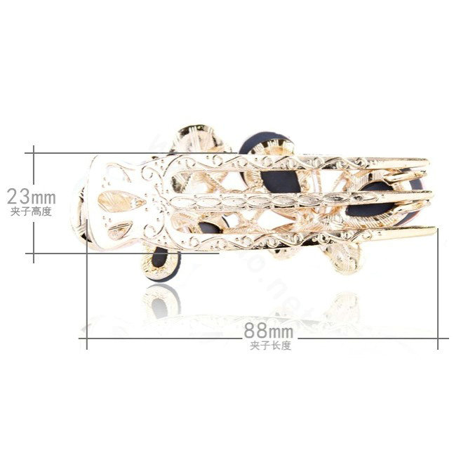 Bling Crystal Rhinestone Butterfly Hair Barrette Clip Metal Hairpin - Pink