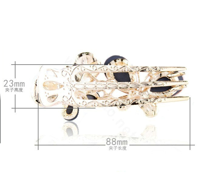 Bling Crystal Rhinestone Butterfly Hair Barrette Clip Metal Hairpin - Purple