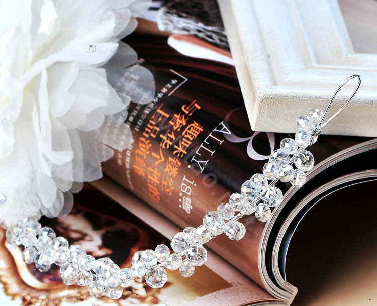 Bride Wedding Jewelry Crystal Beaded Headpiece Headband Flower Hair accessory