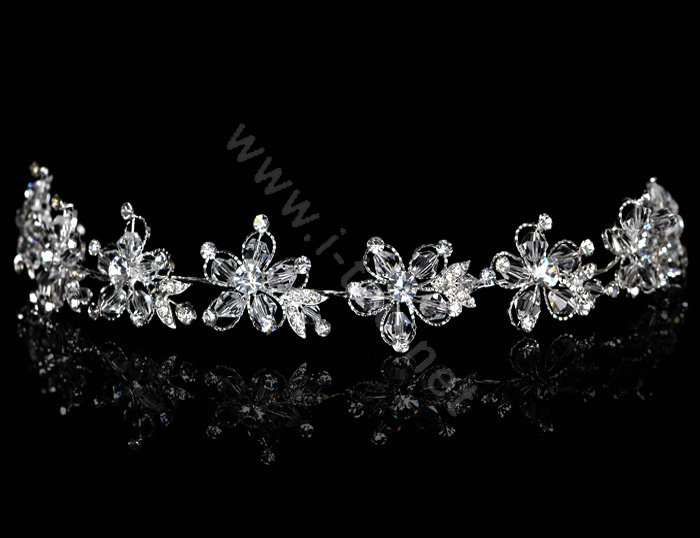 Bride Wedding Jewelry Crystal Tiaras Headpiece Headband Flower Hair accessory