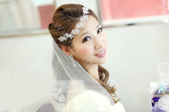 Bride Wedding Jewelry Crystal Tiaras Headpiece Headband Flower Hair accessory