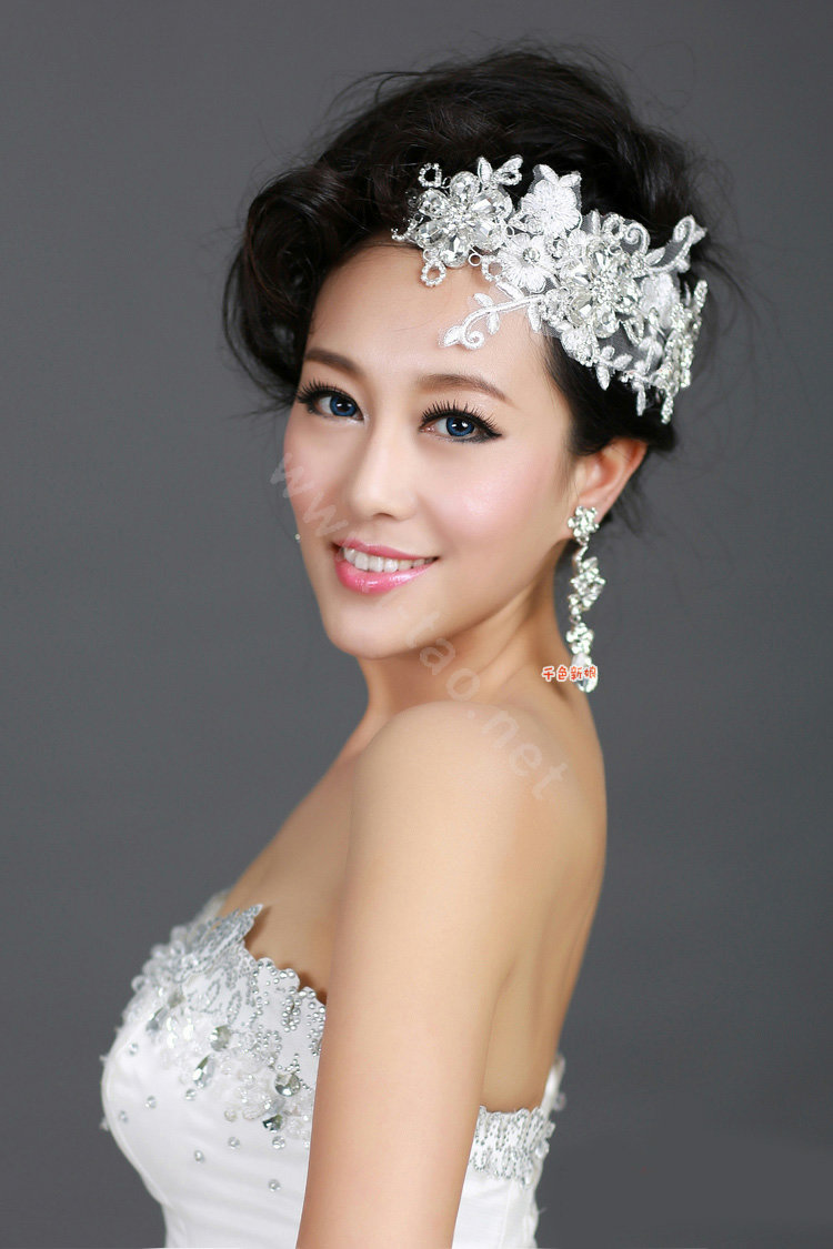Bride Wedding Jewelry Lace Crystal Hairpin Headwear Headband Flower Hair accessory