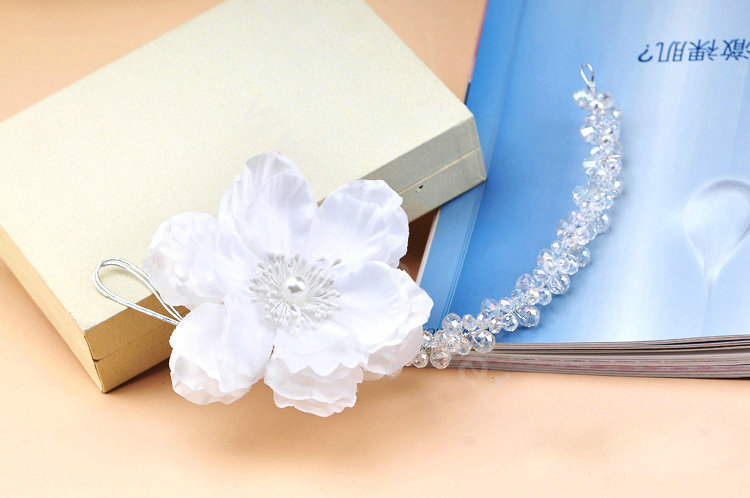 Wedding Bride Jewelry Crystal Beaded Headpiece Headband Flower Hair accessory