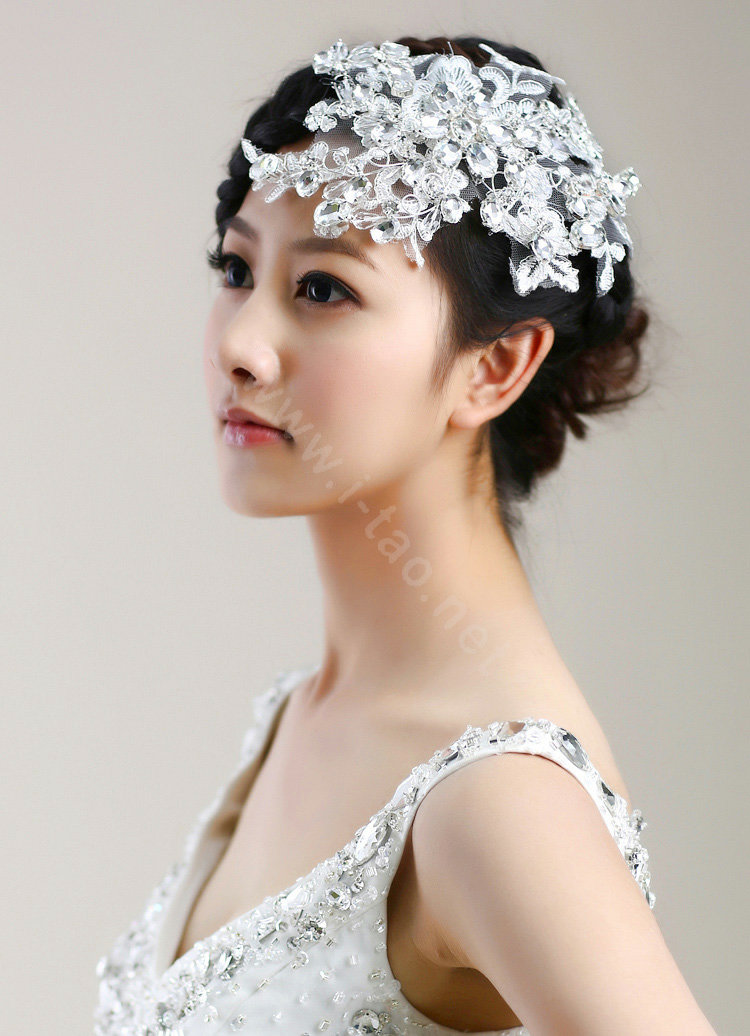 Wedding Bride Jewelry Crystal Flower Headband Headpiece Rhinestone Hair Accessories
