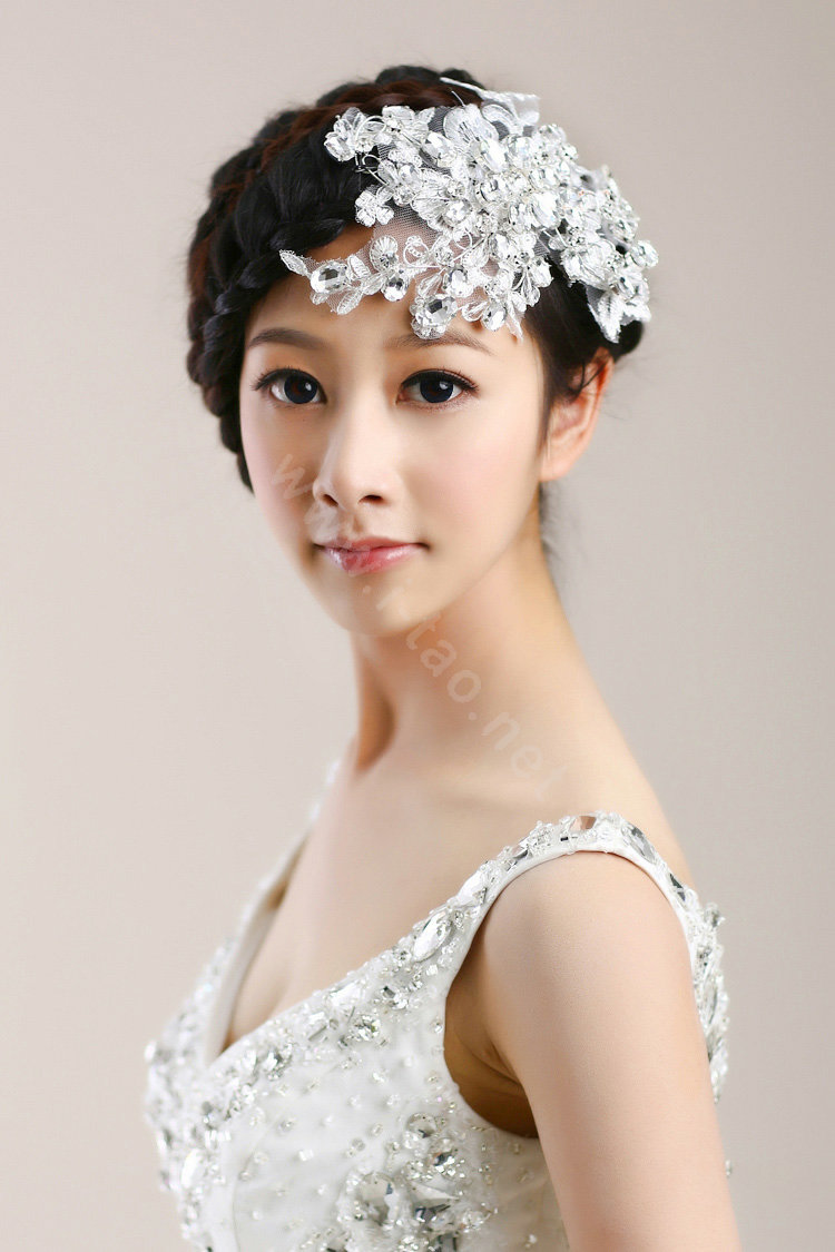 Wedding Bride Jewelry Crystal Flower Headband Headpiece Rhinestone Hair Accessories
