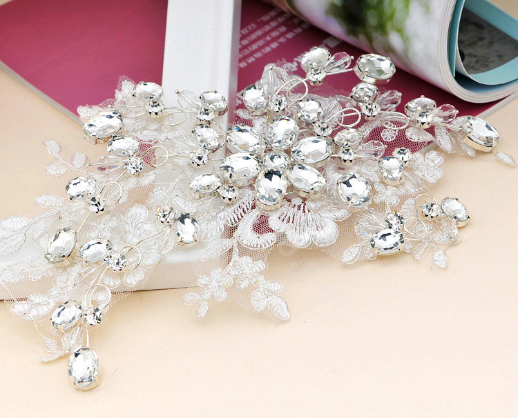 Wedding Bride Jewelry Crystal Flower Headband Headpiece Rhinestone Hair Accessories