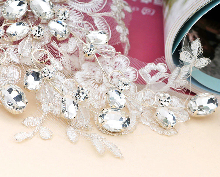 Wedding Bride Jewelry Crystal Flower Headband Headpiece Rhinestone Hair Accessories