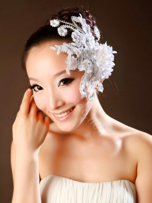 Wedding Bride Jewelry Crystal Lace Headband Flower Headpiece Hair Accessories