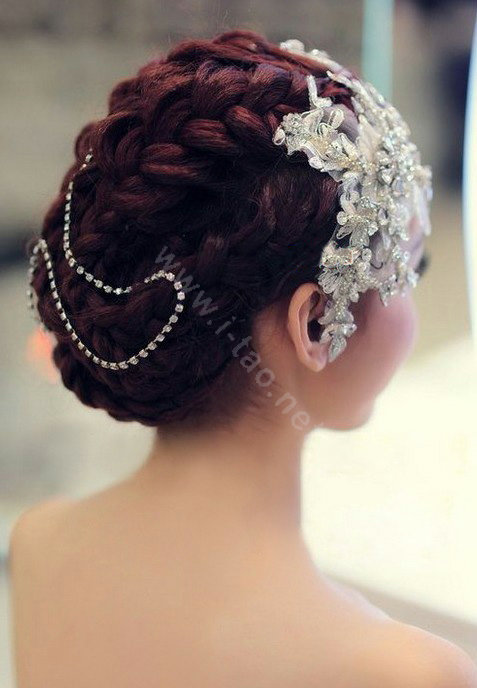 Wedding Bride Jewelry Crystal Lace Pearl Headpiece Headband Flower Hair Accessories