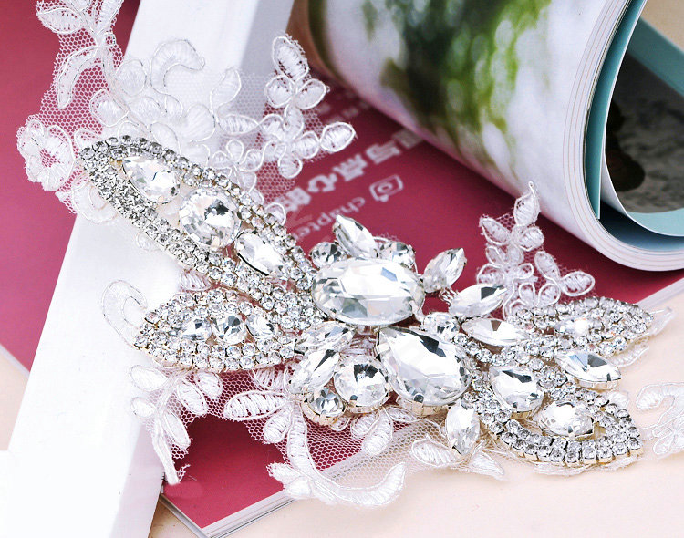 Wedding Bride Jewelry Crystal Lace Simple Headband Headpiece Flower Hair Accessories
