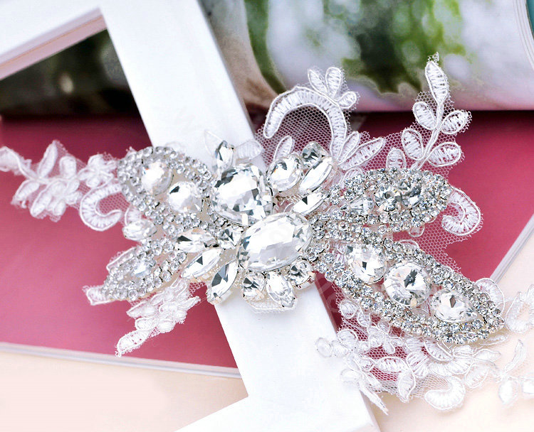 Wedding Bride Jewelry Crystal Lace Simple Headband Headpiece Flower Hair Accessories