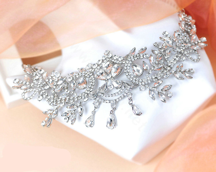 Wedding Bride Jewelry Crystal Tiaras Crown tassels Headpiece Headband Hair Accessories