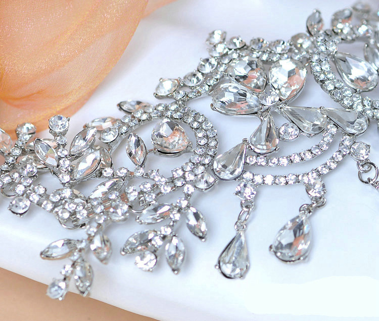 Wedding Bride Jewelry Crystal Tiaras Crown tassels Headpiece Headband Hair Accessories