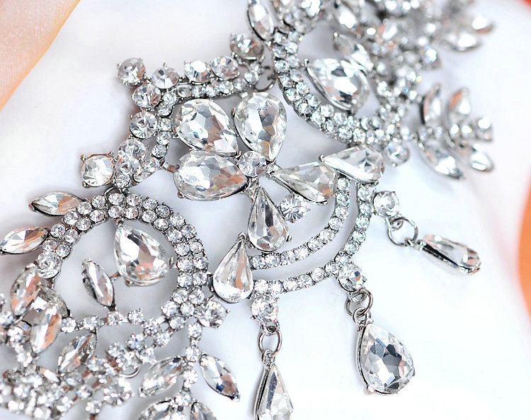 Wedding Bride Jewelry Crystal Tiaras Crown tassels Headpiece Headband Hair Accessories