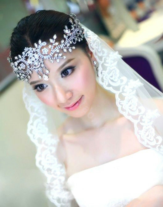 Wedding Bride Jewelry Crystal Tiaras Crown tassels Headpiece Headband Hair Accessories