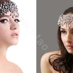 Wedding Bride Jewelry Crystal Tiaras Crown tassels Headpiece Headband Hair Accessories