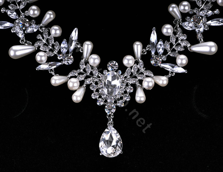 Wedding Bride Jewelry Pearl Crystal Tiaras Headpiece Headband Hair Accessories