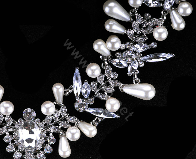 Wedding Bride Jewelry Pearl Crystal Tiaras Headpiece Headband Hair Accessories