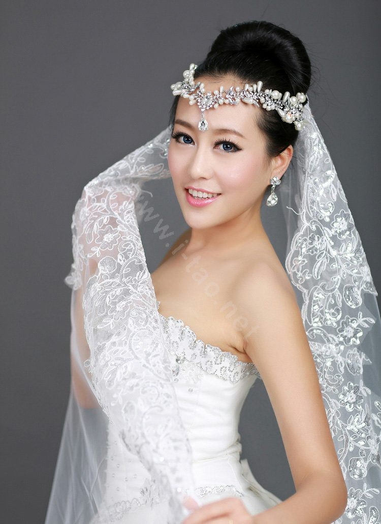 Wedding Bride Jewelry Pearl Crystal Tiaras Headpiece Headband Hair Accessories