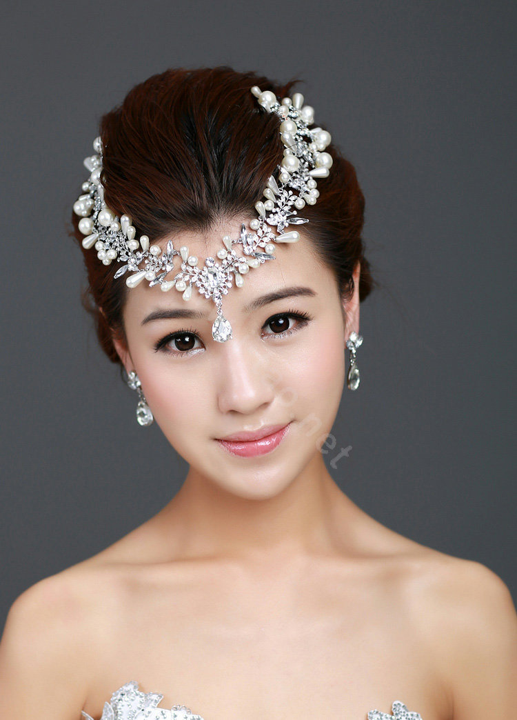 Wedding Bride Jewelry Pearl Crystal Tiaras Headpiece Headband Hair Accessories