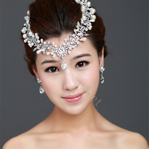 Wedding Bride Jewelry Pearl Crystal Tiaras Headpiece Headband Hair Accessories
