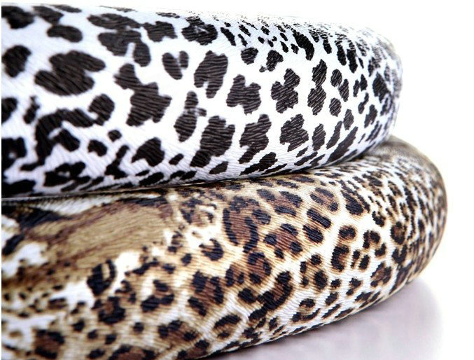 Auto Car Steering Wheel Cover Leopard Microfiber leather Diameter 15 inch 38CM - Brown