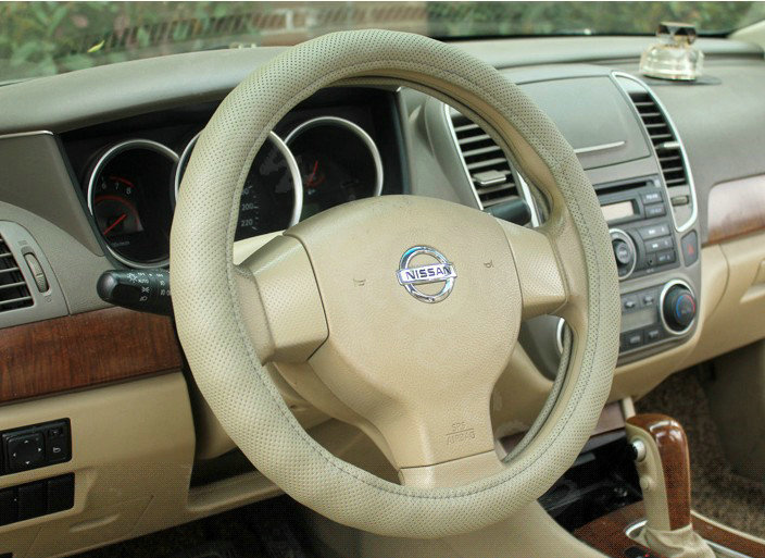 Auto Car Steering Wheel Cover PU leather Diameter 15 inch 38CM - Gray