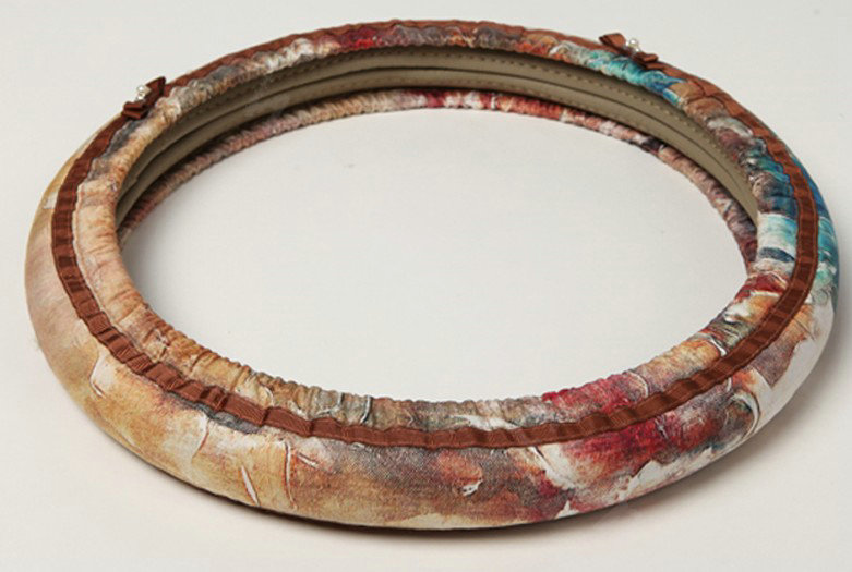 Retro Auto Car Steering Wheel Cover Lace Plush Diameter 15 inch 38CM - Multicolor